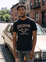True Religion Black Regular Fit Graphic Cotton Tshirt