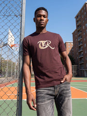 True Religion Burgudy Regular Fit Solid Pure Cotton Tshirt
