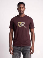True Religion Burgudy Regular Fit Solid Pure Cotton Tshirt