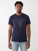 True Religion Men Dark Navy Regular Fit Graphic T-Shirt
