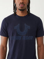 True Religion Men Dark Navy Regular Fit Graphic T-Shirt