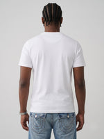 True Religion White Regular Fit Graphic Pure Cotton Tshirt