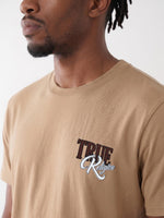 True Religion Khakhi Regular Fit Solid Pure Cotton Tshirt