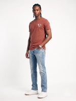 True Religion Rust Regular Fit Solid Pure Cotton Tshirt