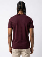 True Religion Men Wine Regular Fit Graphic Pure Cotton Tshirt