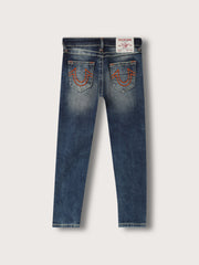 True Religion Boys Washed Effect Jeans 0 Fit Mid Blue Mid Rise