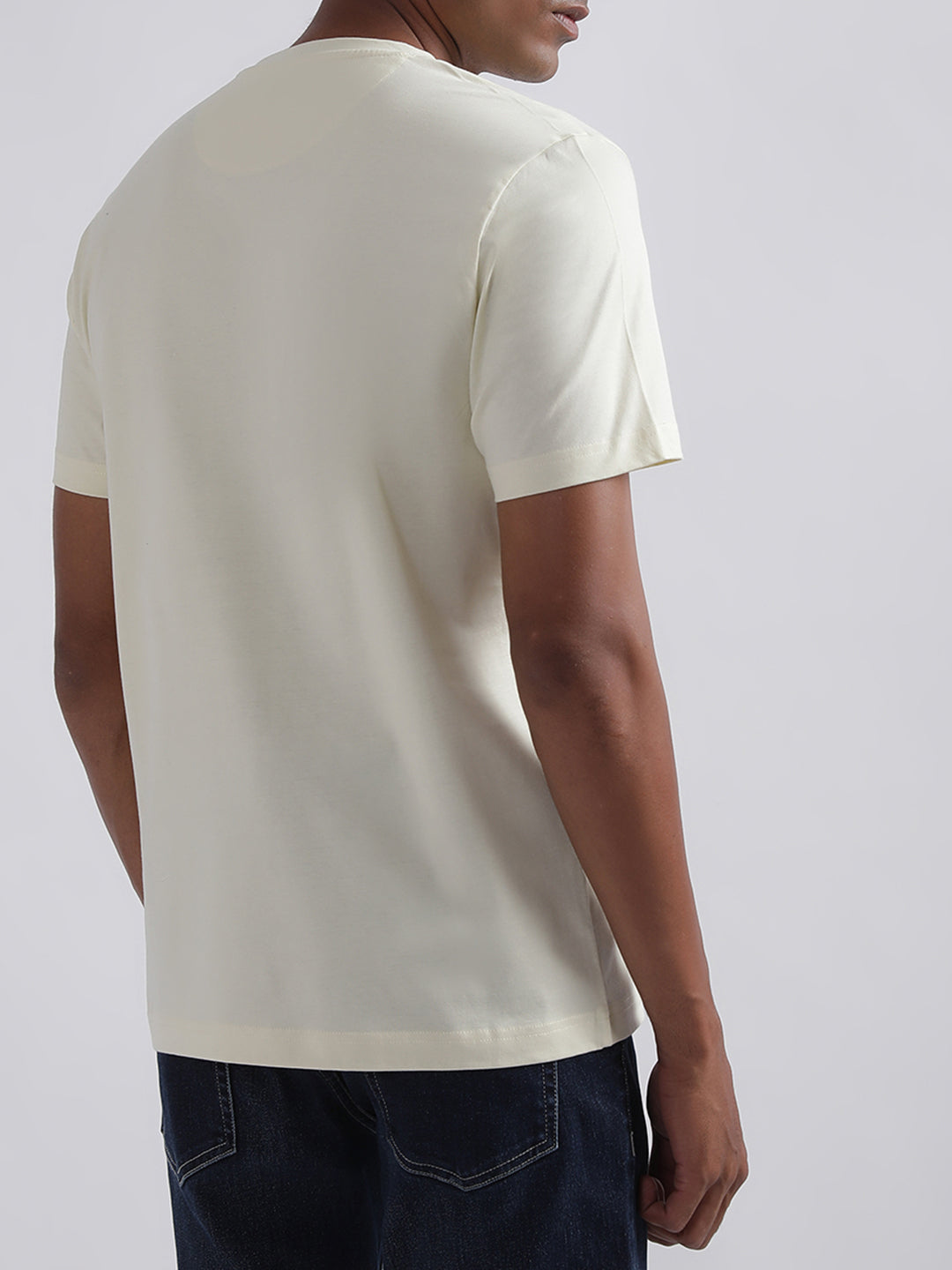 Yellow logo regular fit tshirt