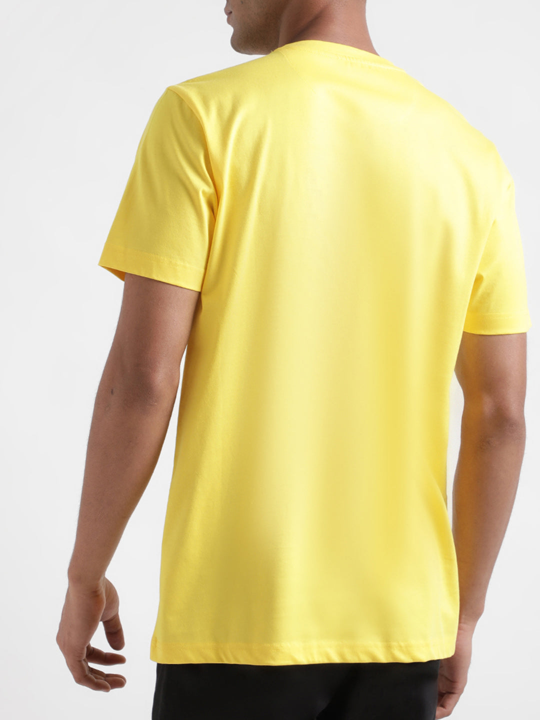 Yellow logo regular fit tshirt