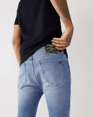 True Religion Mens SN Jack Skinny Fit Blue Mid Rise Jeans