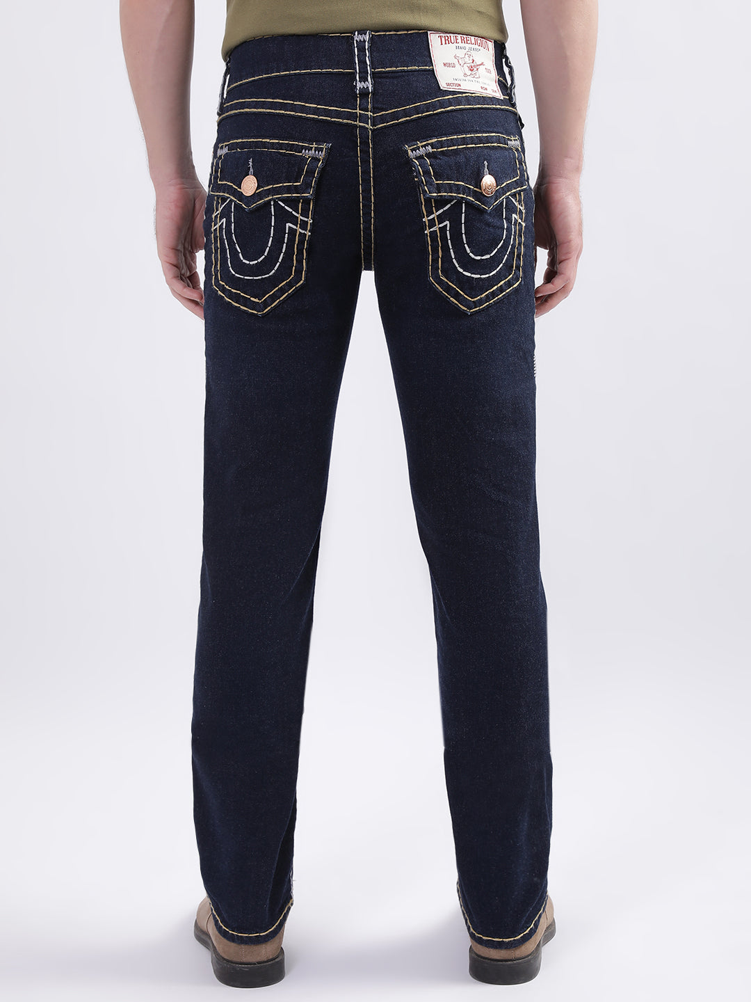 Men super t ricky straight fit dark wash jeans