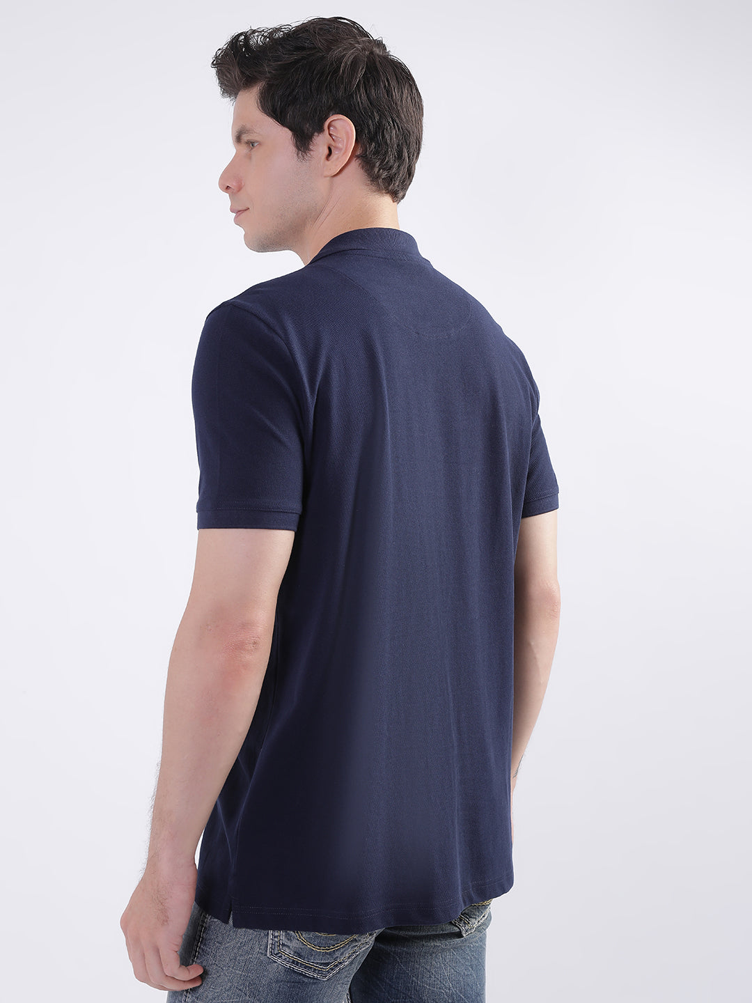 Peacoat fashion logo regular fit polo tshirt