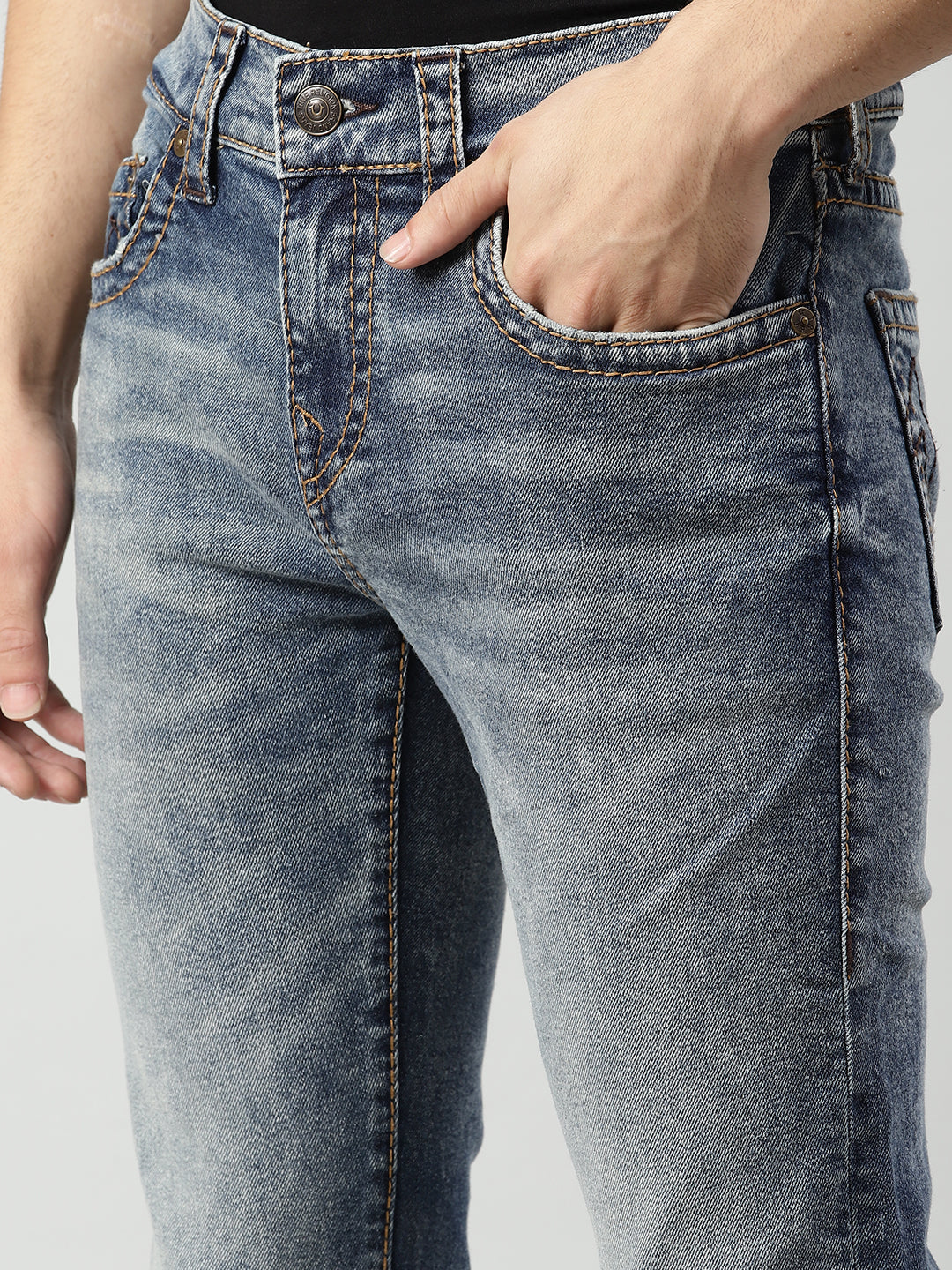 Men big t rocco skinny fit light wash jeans