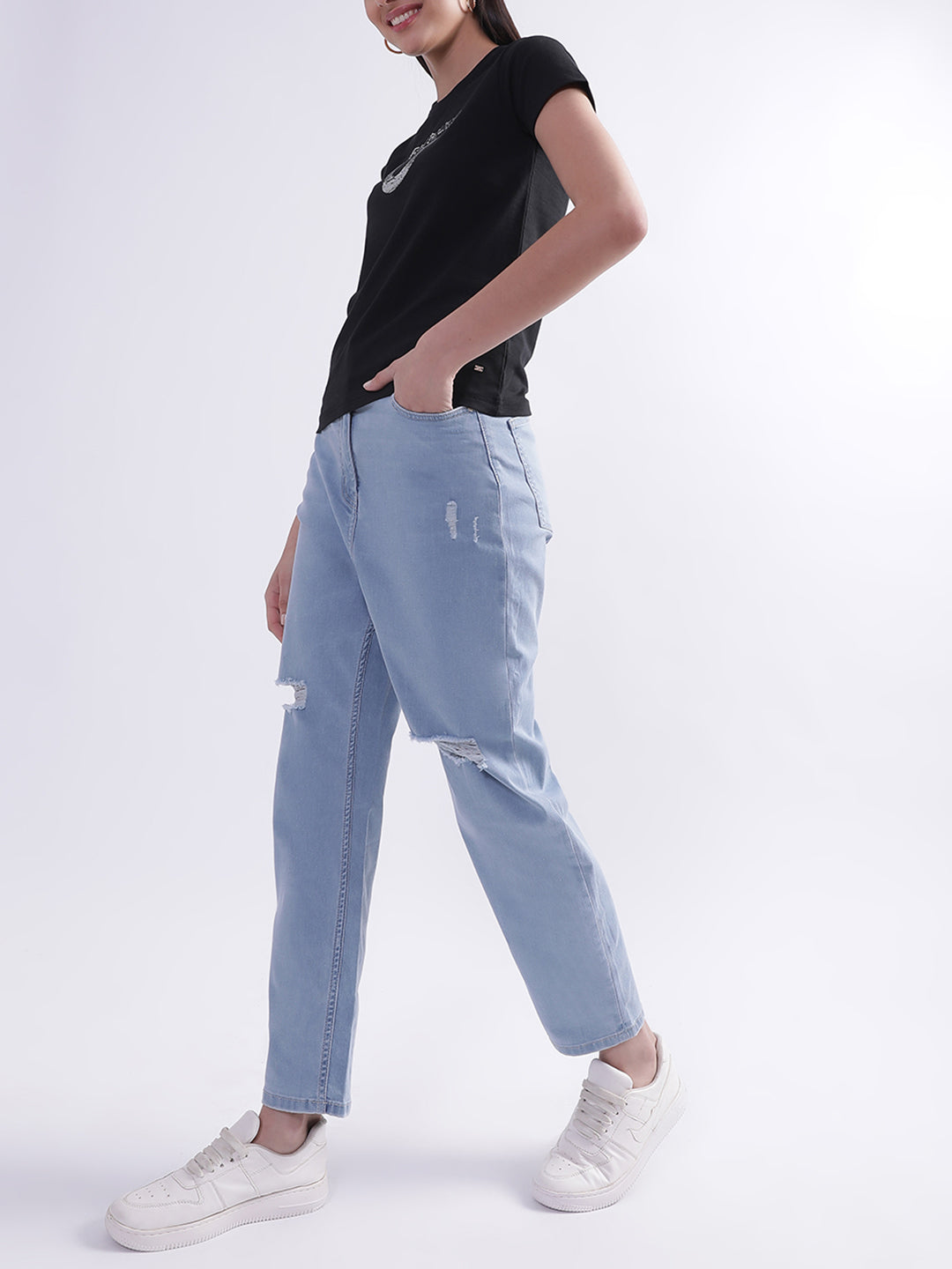 Black logo regular fit tshirt