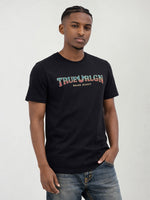 True Religion Men Black Solid Regular Fit T-Shirt