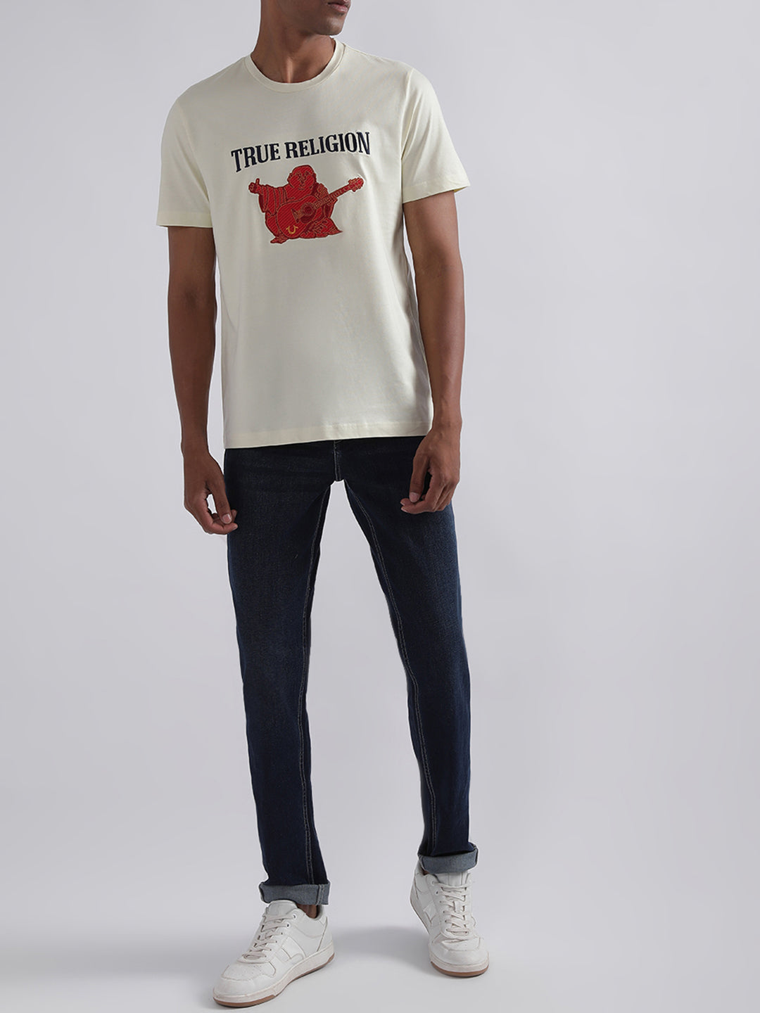 Yellow logo regular fit tshirt