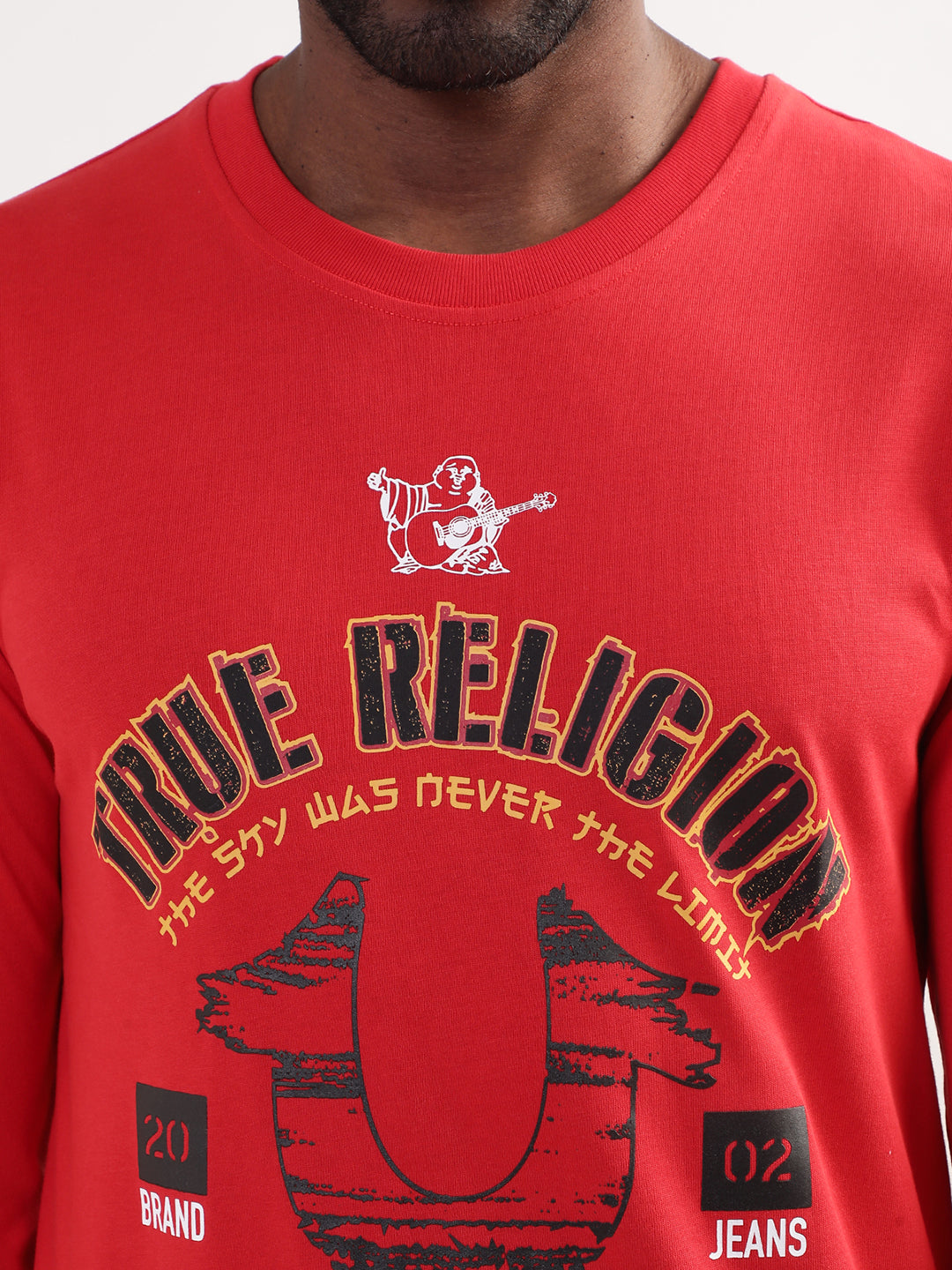 Chinese red logo regular fit tshirt