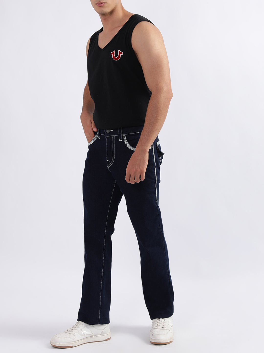 Men sn ricky straight fit mid rise jeans