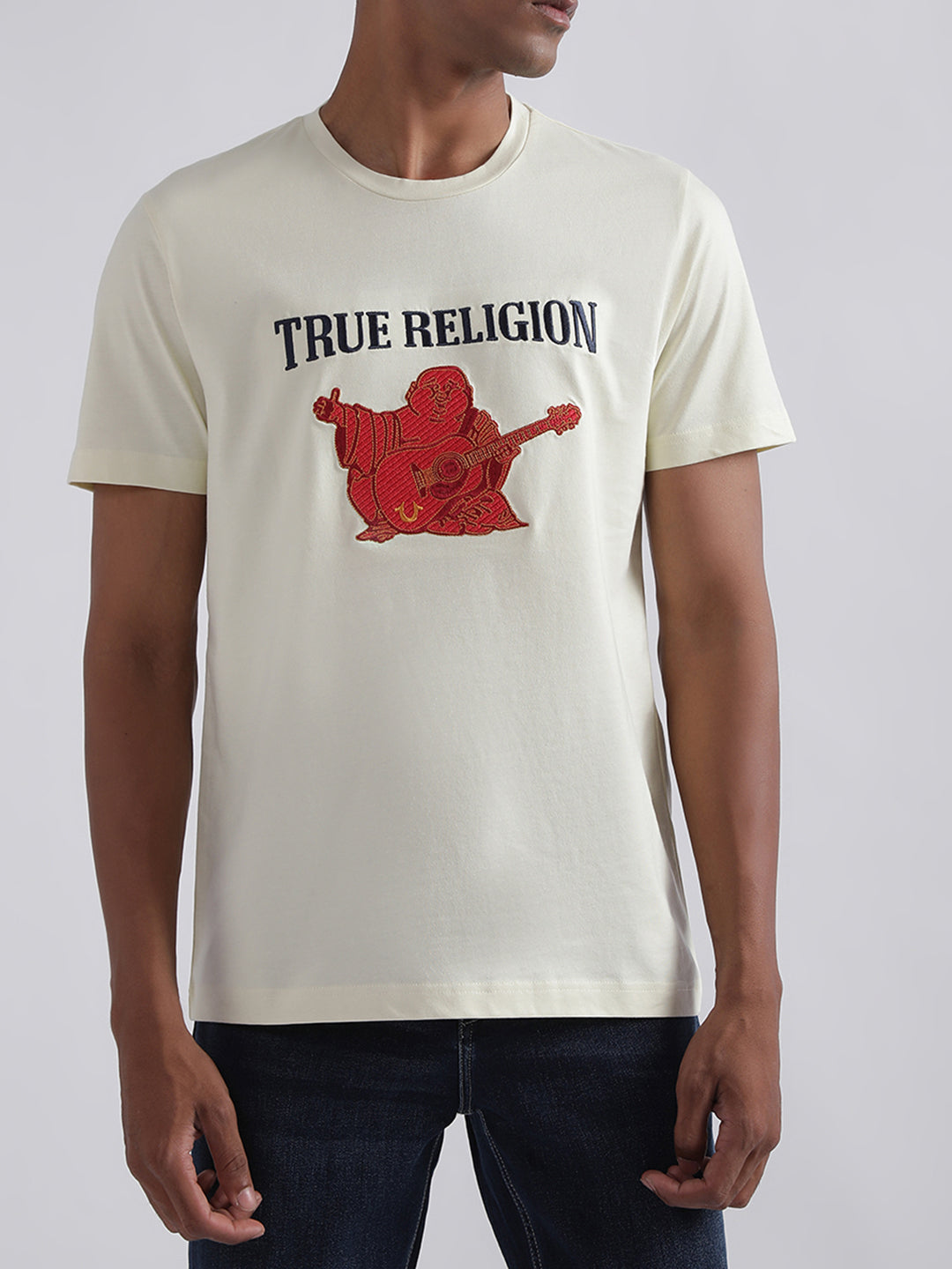 Yellow logo regular fit tshirt