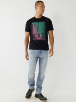 True Religion Mens Super T Rocco Slim Fit Blue Mid Rise Jeans