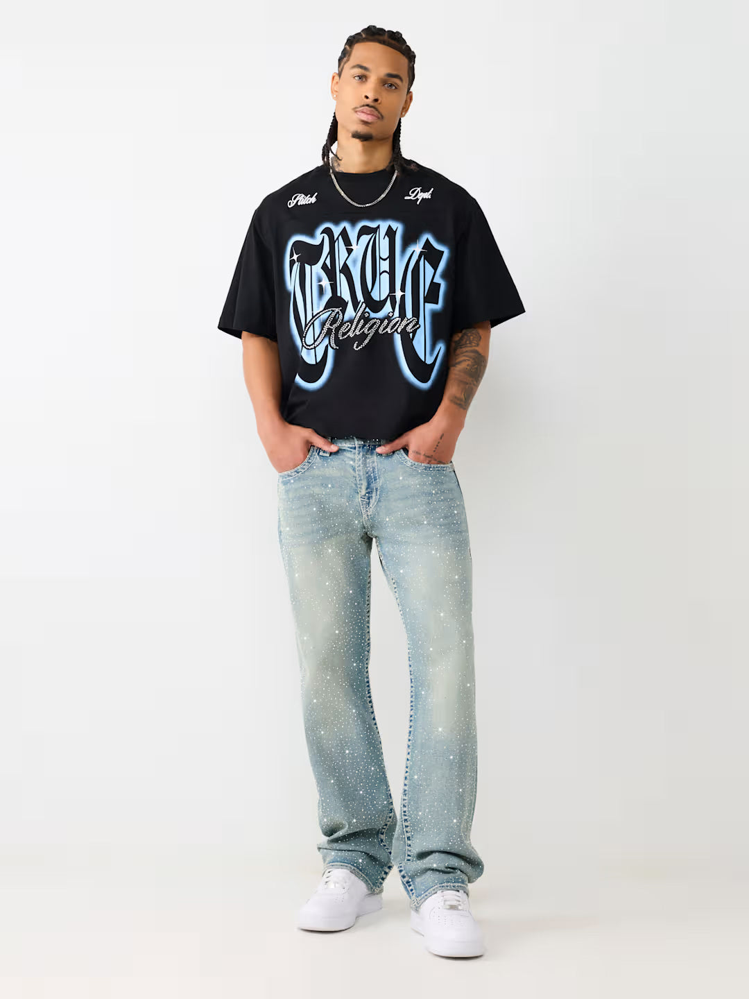 Men blue billy big t bootcut fit jeans