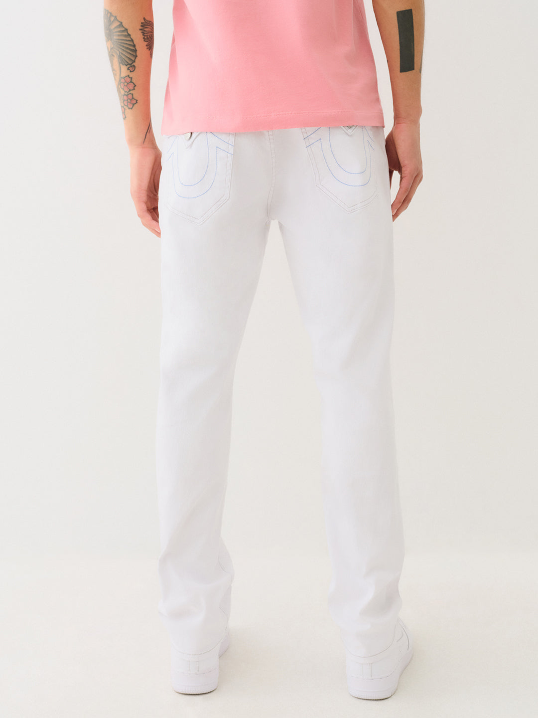 True Religion Men White Skinny Fit Solid Jeans