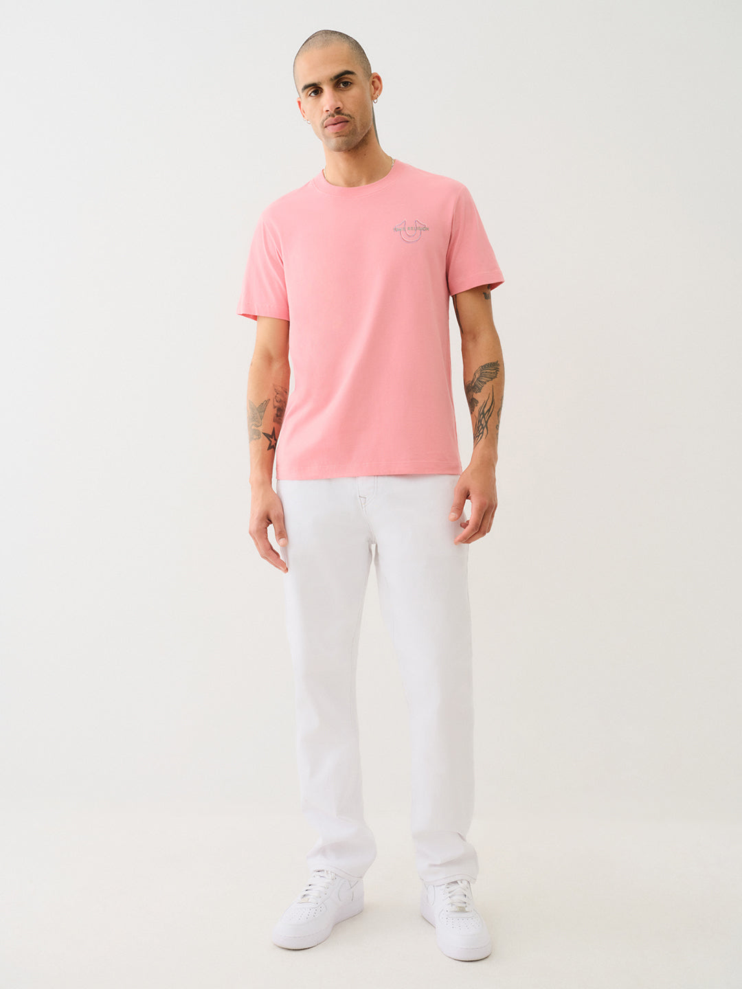 True Religion Men White Skinny Fit Solid Jeans