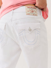 True Religion Men White Skinny Fit Solid Jeans
