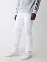 True Religion Men White Straight Fit Solid Jeans