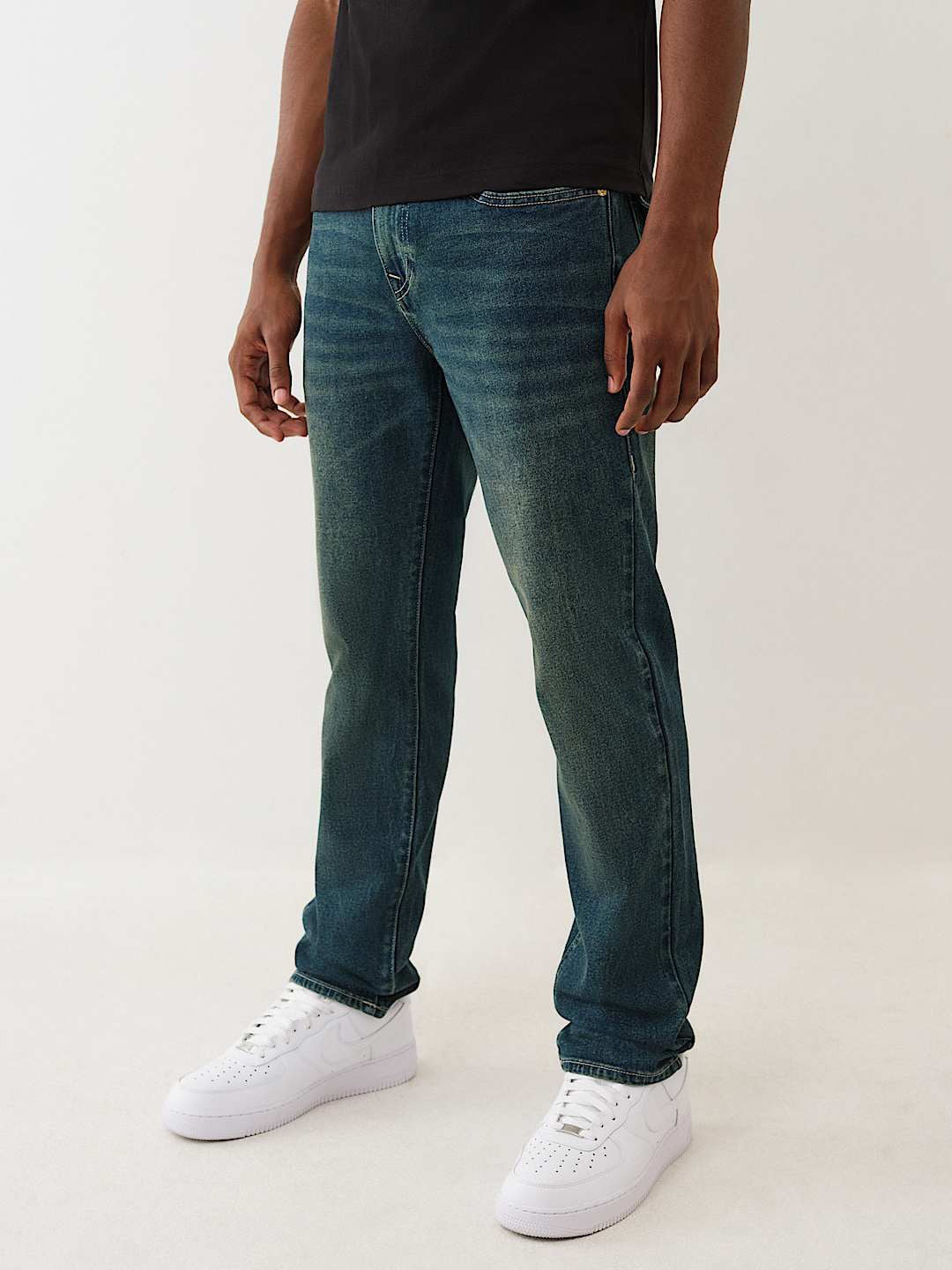 Men stud hs geno slim fit medium wash jeans