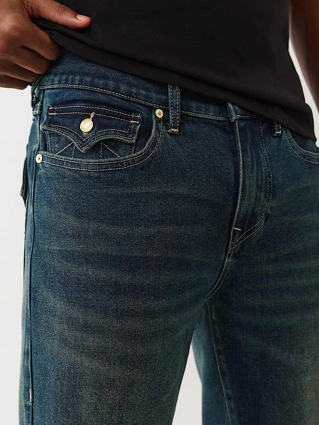 Men stud hs geno slim fit medium wash jeans