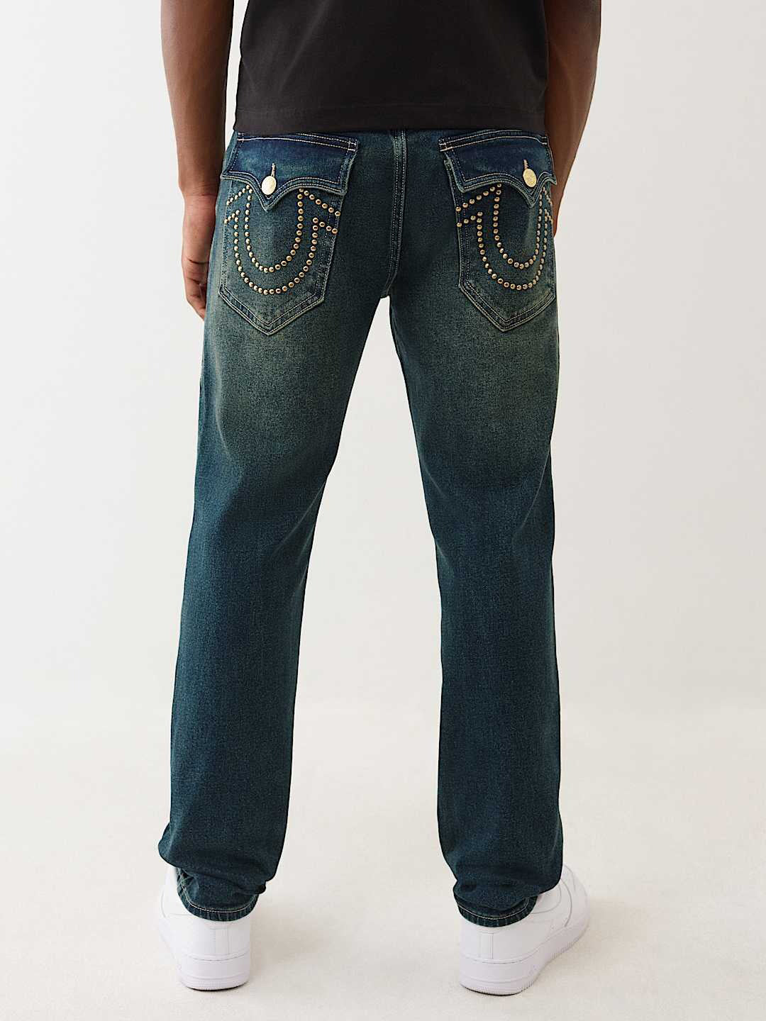 Men stud hs geno slim fit medium wash jeans