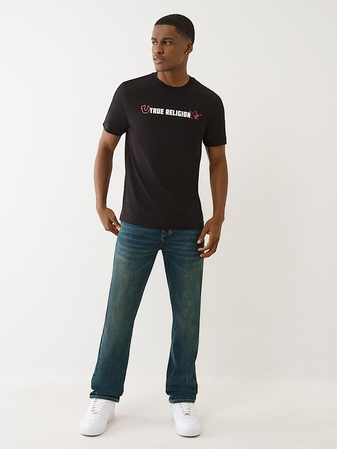Men stud hs geno slim fit medium wash jeans