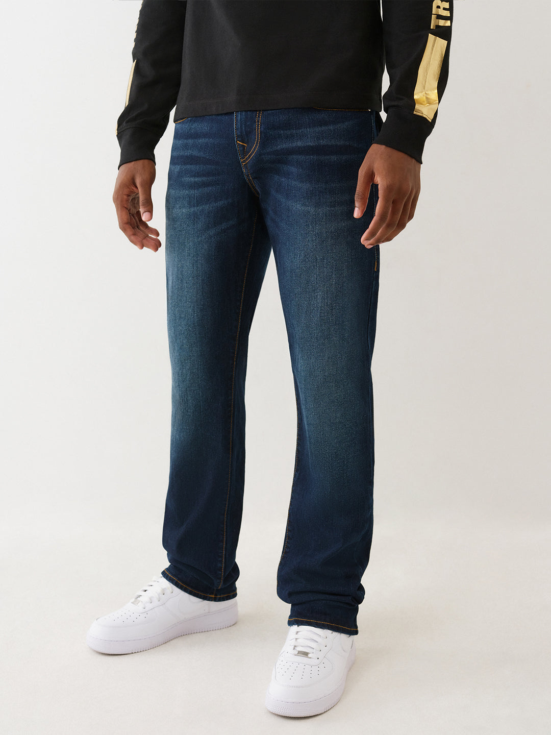 True Religion Men SN Ricky Straight Fit Dark Wash Jeans