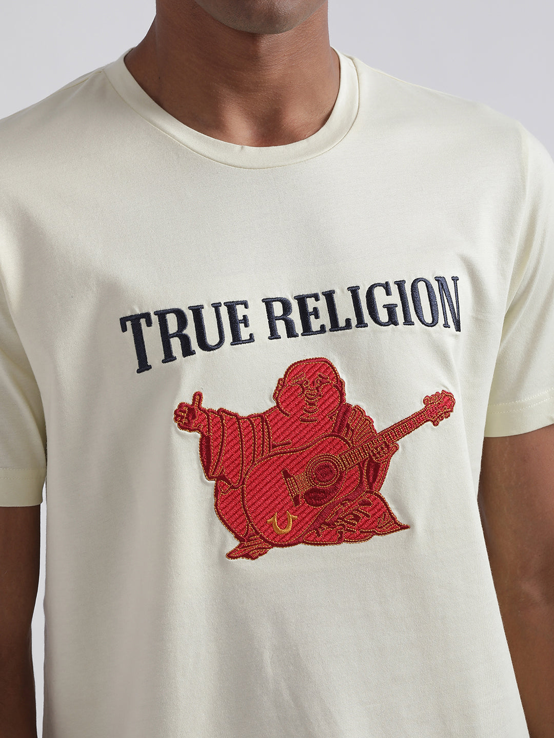 Yellow logo regular fit tshirt