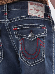 True Religion Men Super T Ricky Straight Fit Dark Wash Jeans