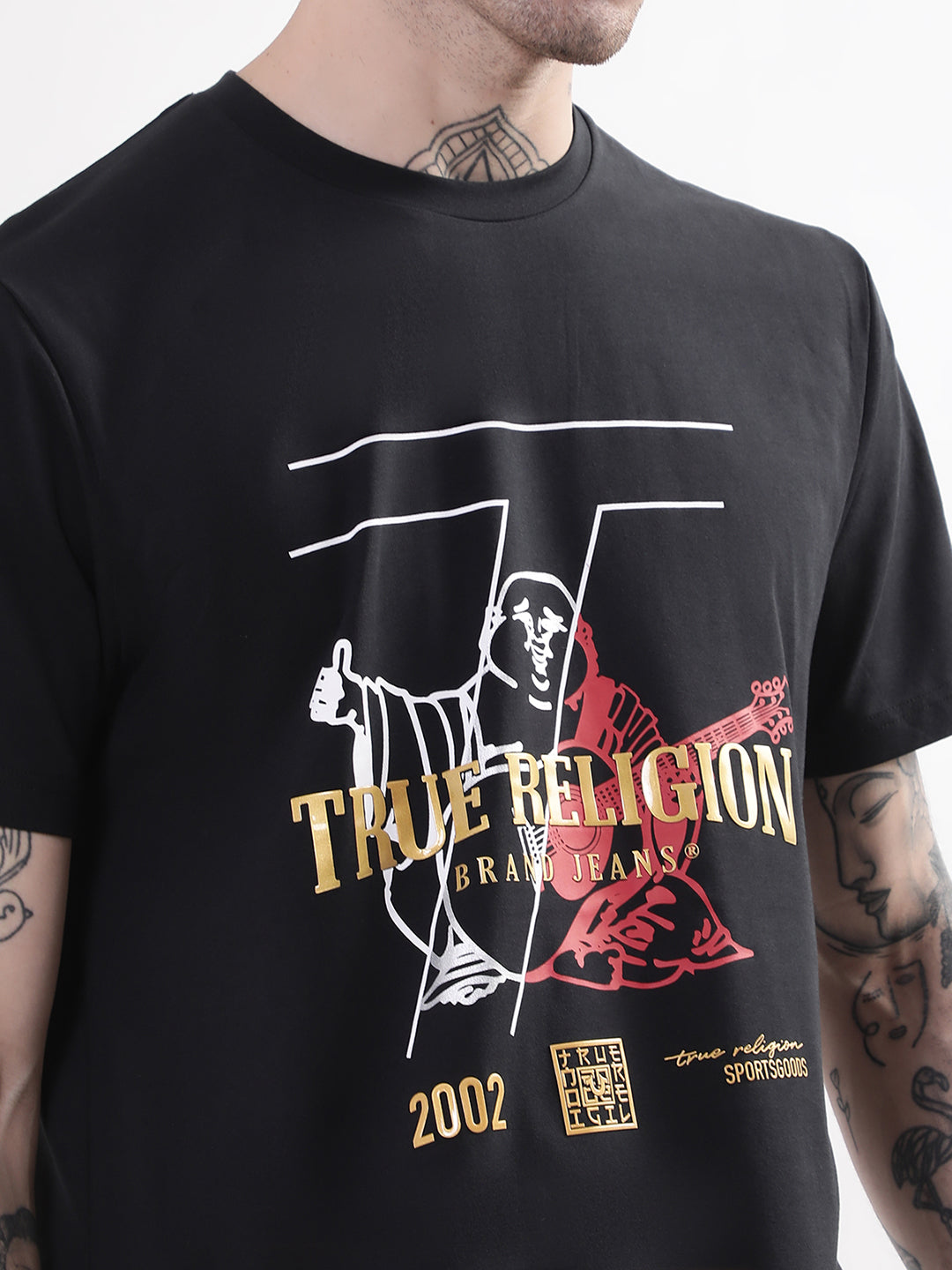 Black graphic logo regular fit tshirt