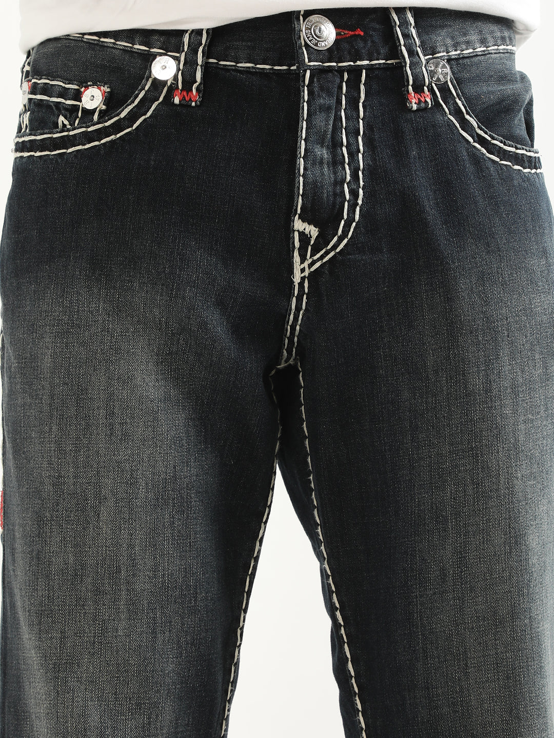 Men super t ricky straight fit dark wash jeans