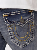 True Religion Men Blue Washed Skinny Fit Jeans