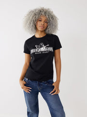 True Religion Black Logo Regular Fit Tshirt
