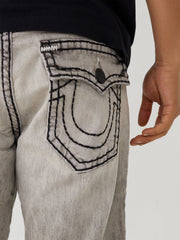 True Religion Men Super T Ricky Straight Fit Mid Rise Jeans