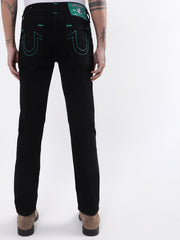 True Religion Mens Super T Rocco Slim Fit Black Mid Rise Jeans