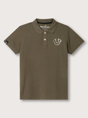 True Religion Kids Olive Regular Fit Polo Tshirt