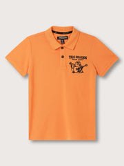 True Religion Kids Orange Regular Fit Polo Tshirt