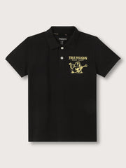 True Religion Kids Black Regular Fit Polo Tshirt