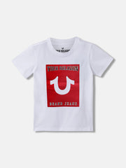 True Religion Kids Red & White Fashion Logo Regular Fit Tshirt