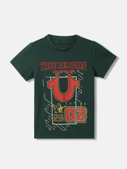 True Religion Kids Green Fashion Logo Regular Fit Tshirt