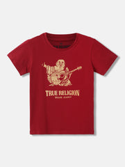 True Religion Kids Maroon Fashion Logo Regular Fit Tshirt