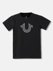 True Religion Kids Black Fashion Regular Fit Tshirt