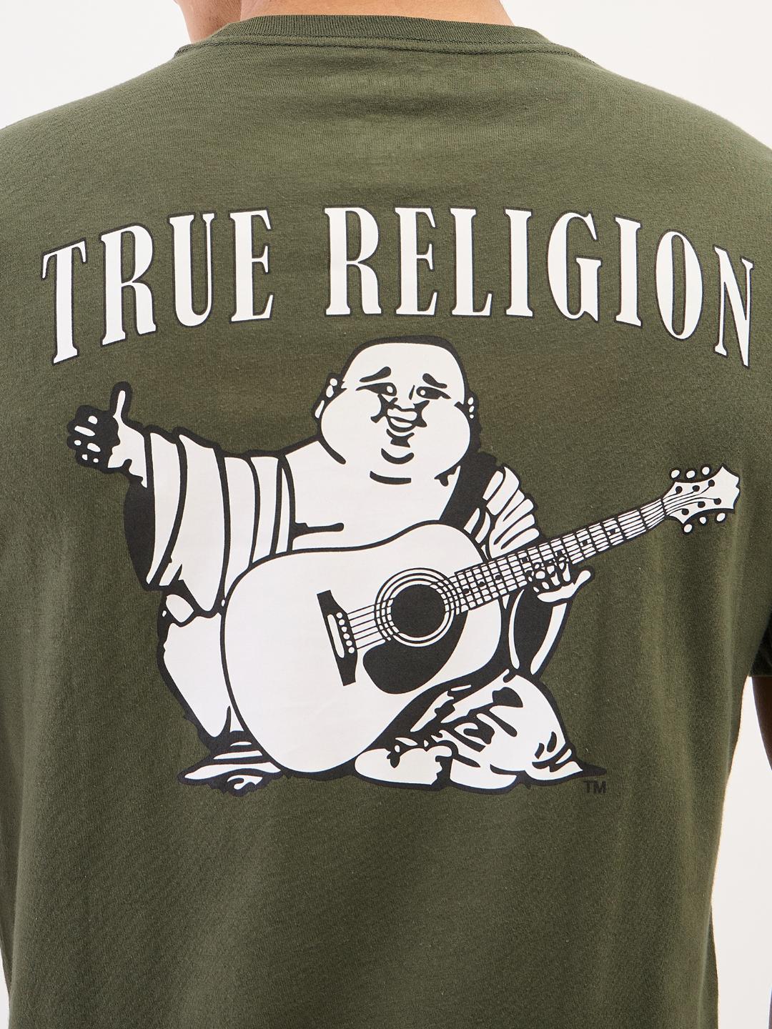 True Religion Men Green Round Neck Tshirt