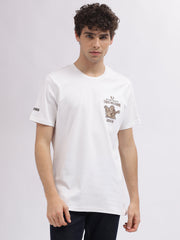 True Religion Men White Solid Round Neck Short Sleeves Tshirt